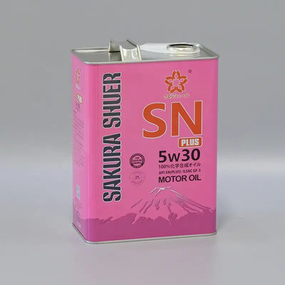 スクウェア4LFスタイルモーターチンのオイル オブロング缶 エンジンオイル用のスプート