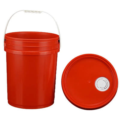 20L プラスチック塗料バケツ 蓋付き プラスチック金属ハンドルとフラットカバー