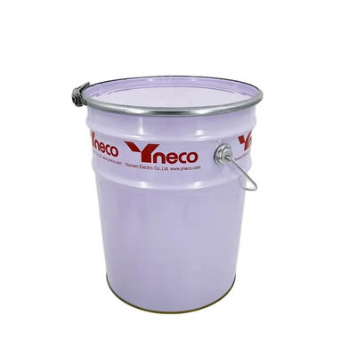 スチール 5 ガロン ホワイトペイントバケツ