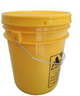 黄色いプラスチックバケツ容器 UN 格付け 20L 粘着料の保管用