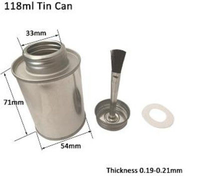 118ML 化学用粘着剤のための螺旋上蓋付きの金属缶詰